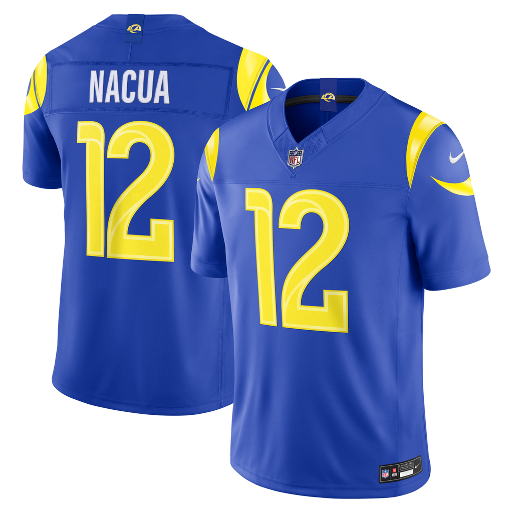 Los Angeles Rams Puka Nacua Royal Team Vapor F.U.S.E. Stitched Limited Jersey