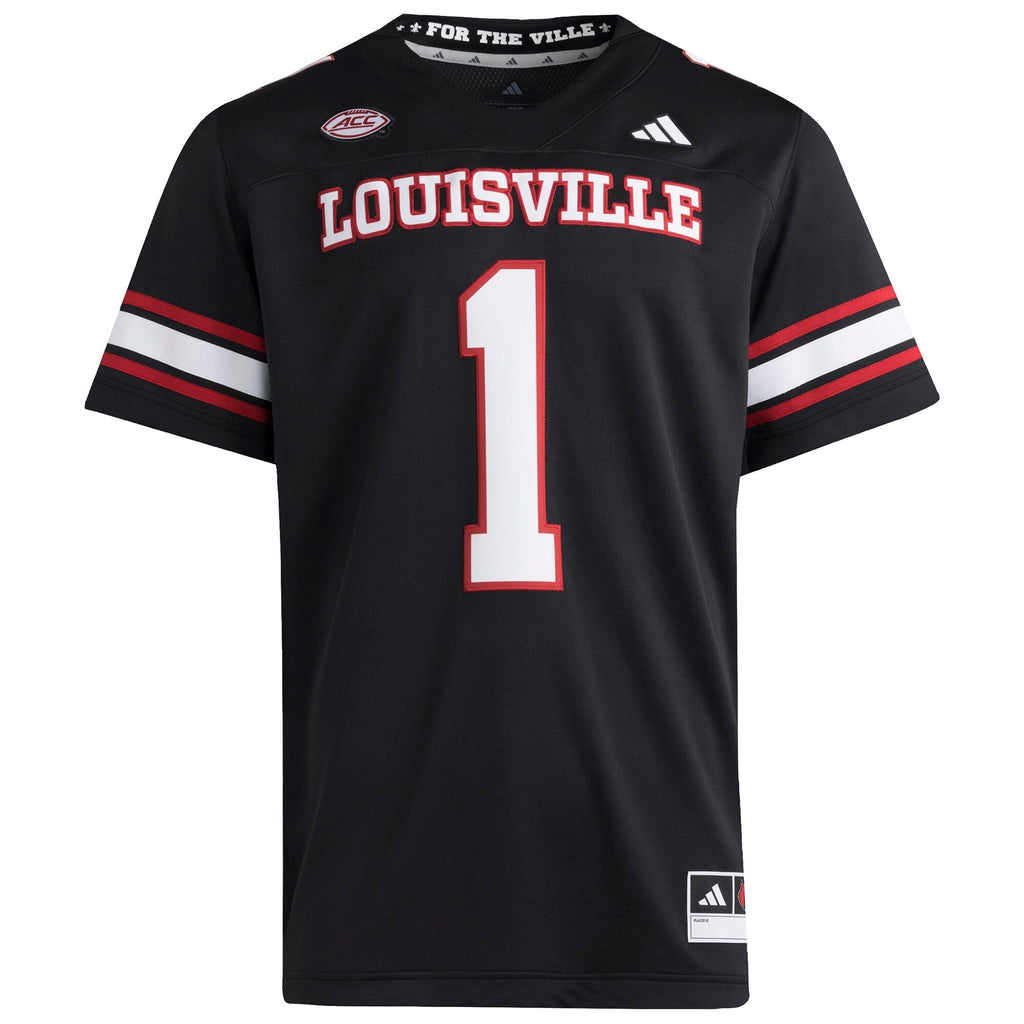 #1 Black Louisville Cardinals Premier Strategy Jersey
