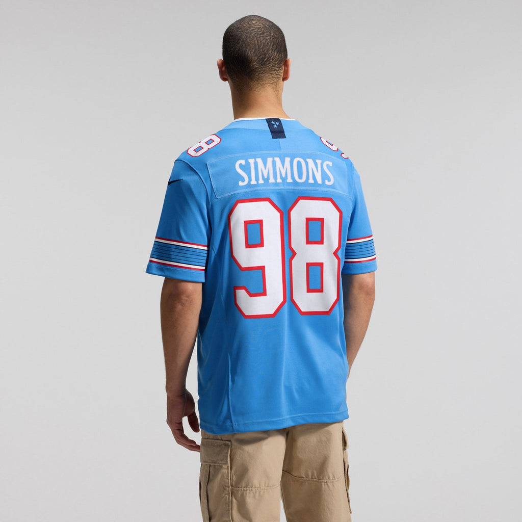 Tennessee Titans Jeffery Simmons Light Blue Team Vapor F.U.S.E. Stitched Limited Jersey