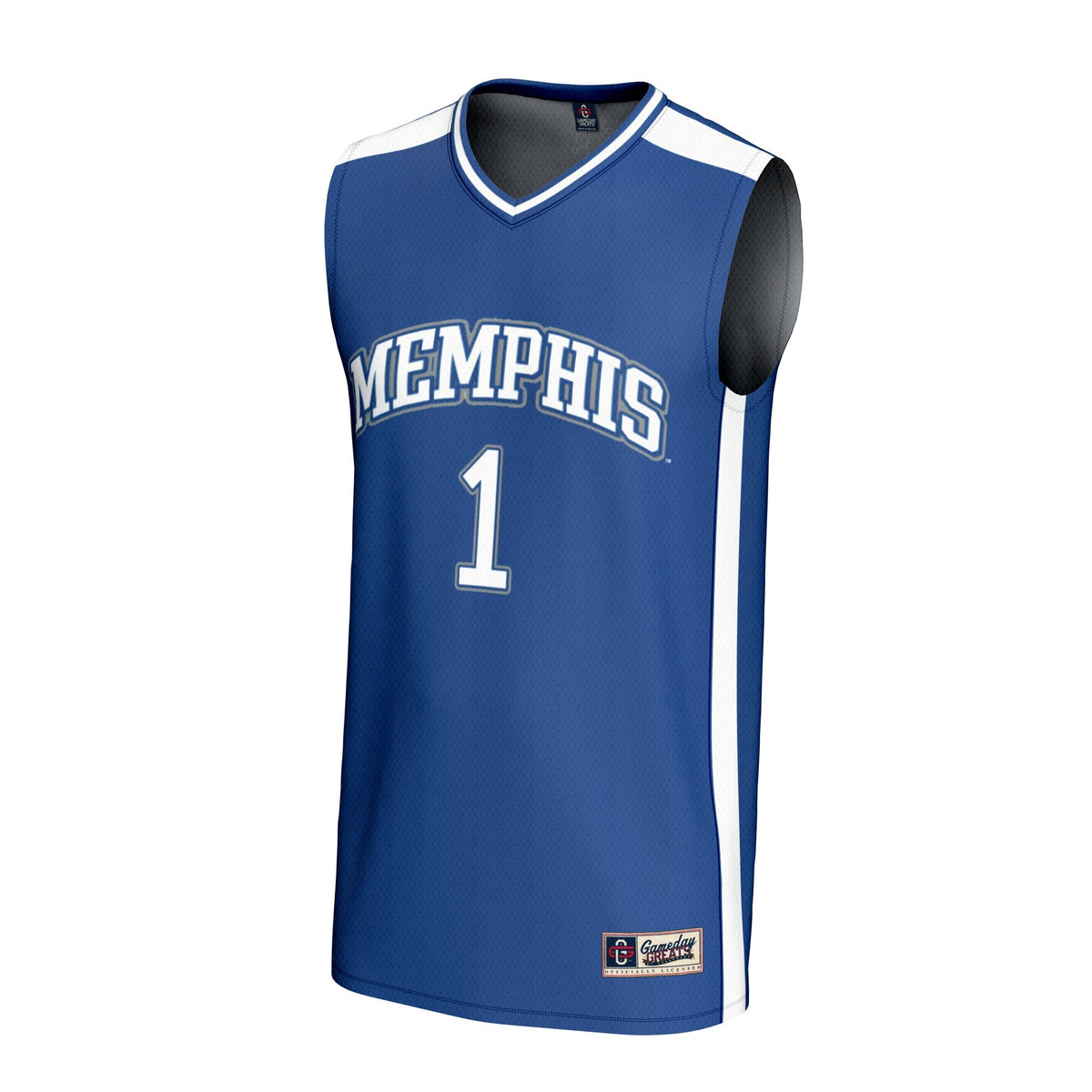 #1 Memphis Tigers Lightweight Collegiate Basketball Fashion Jersey - Royal