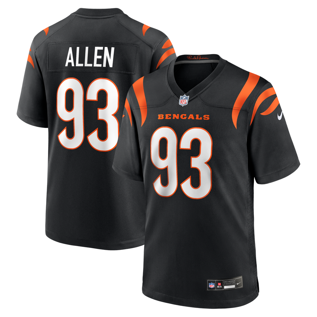 Cincinnati Bengals Jonathan Allen Black Team Game Jersey
