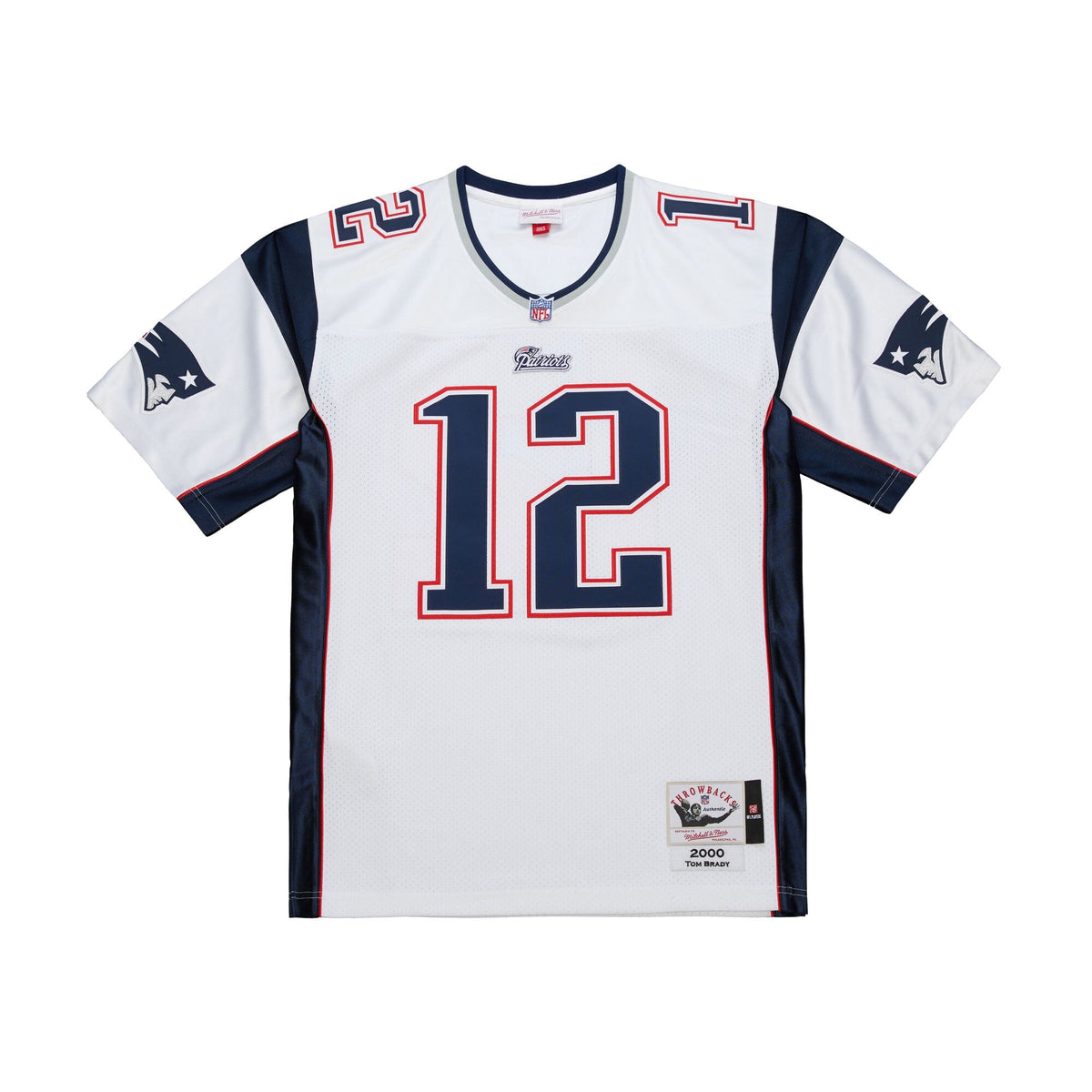New England Patriots Tom Brady White 2000 Authentic Jersey