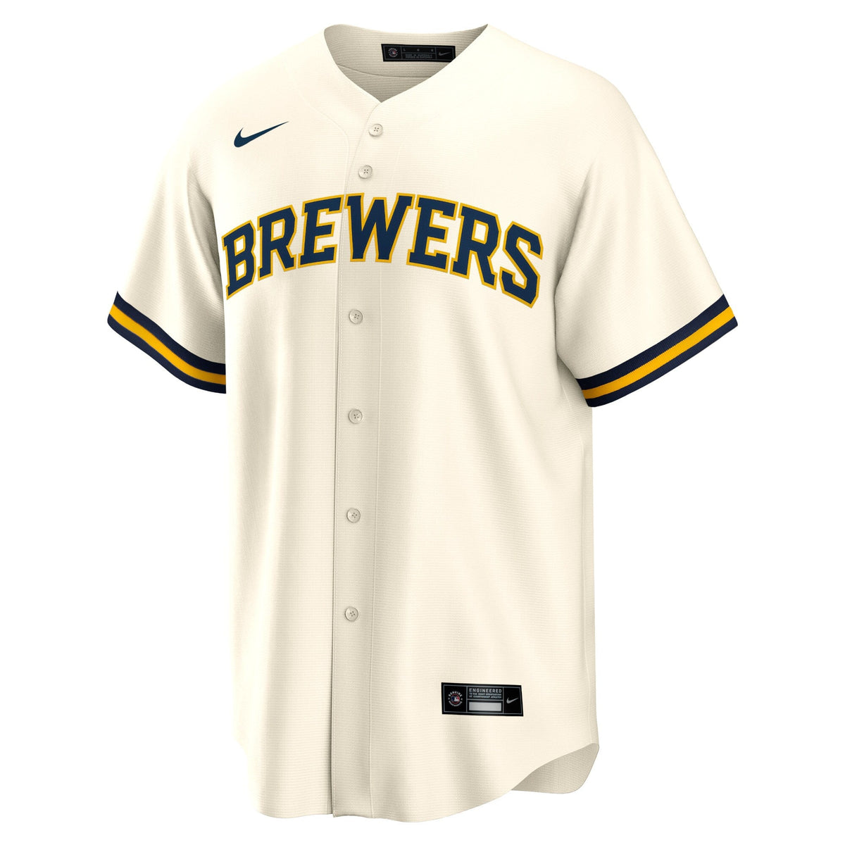 Milwaukee Brewers Christian Yelich Cream Home Replica Player Jersey