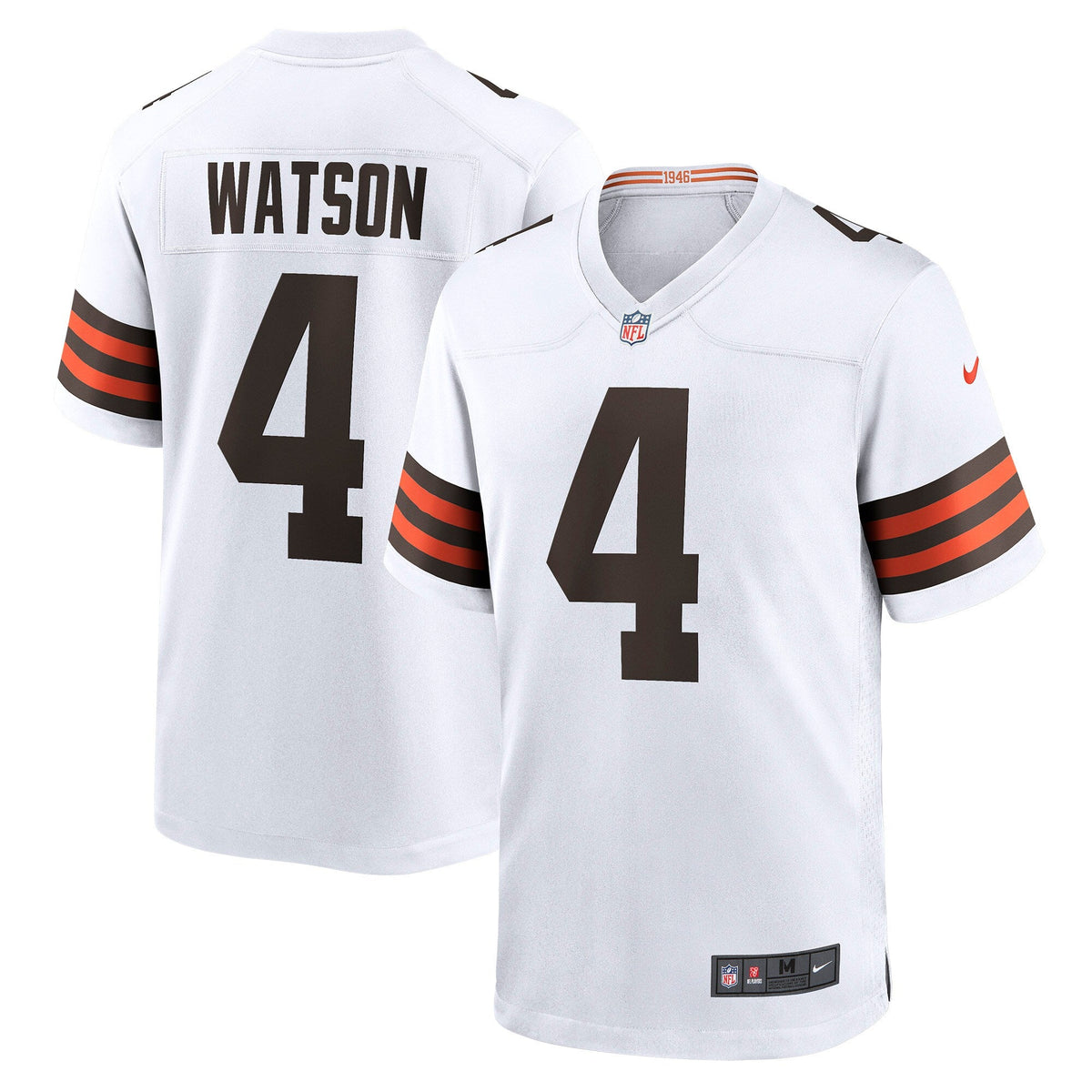 Cleveland Browns Deshaun Watson White Game Jersey