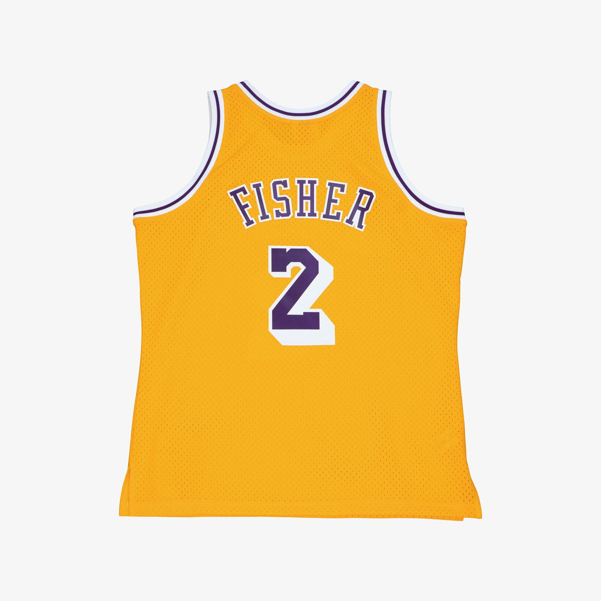 Los Angeles Lakers Derek Fisher 1996 Swingman Authentic Jersey - Light Gold
