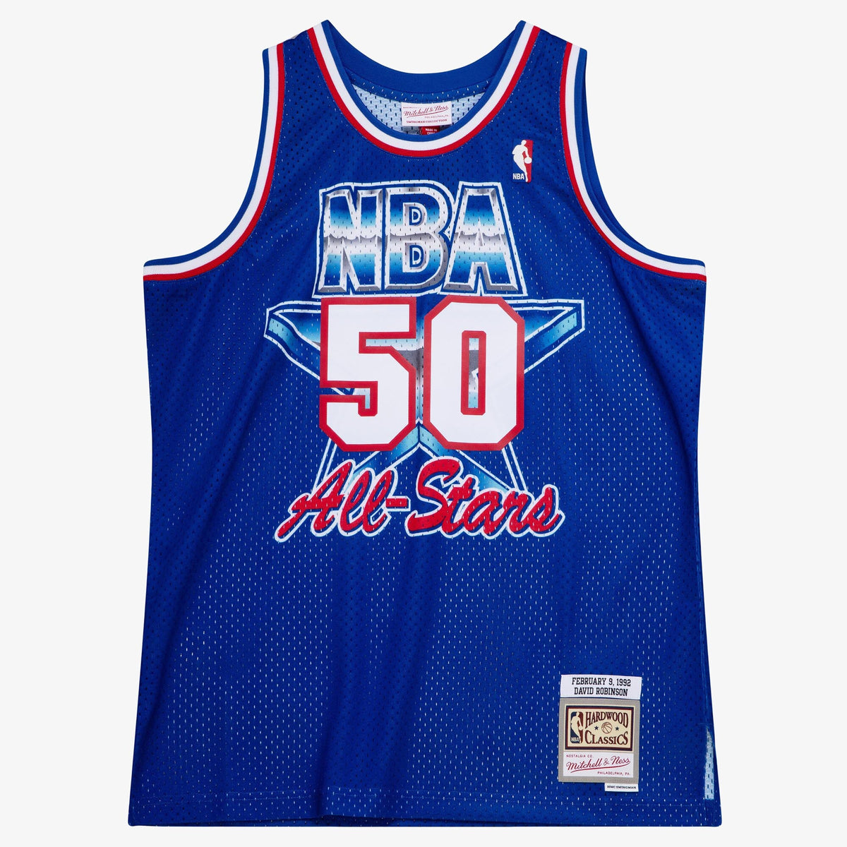 NBA David Robinson 1992 All-Star West Authentic Jersey All-Star - Royal Blue