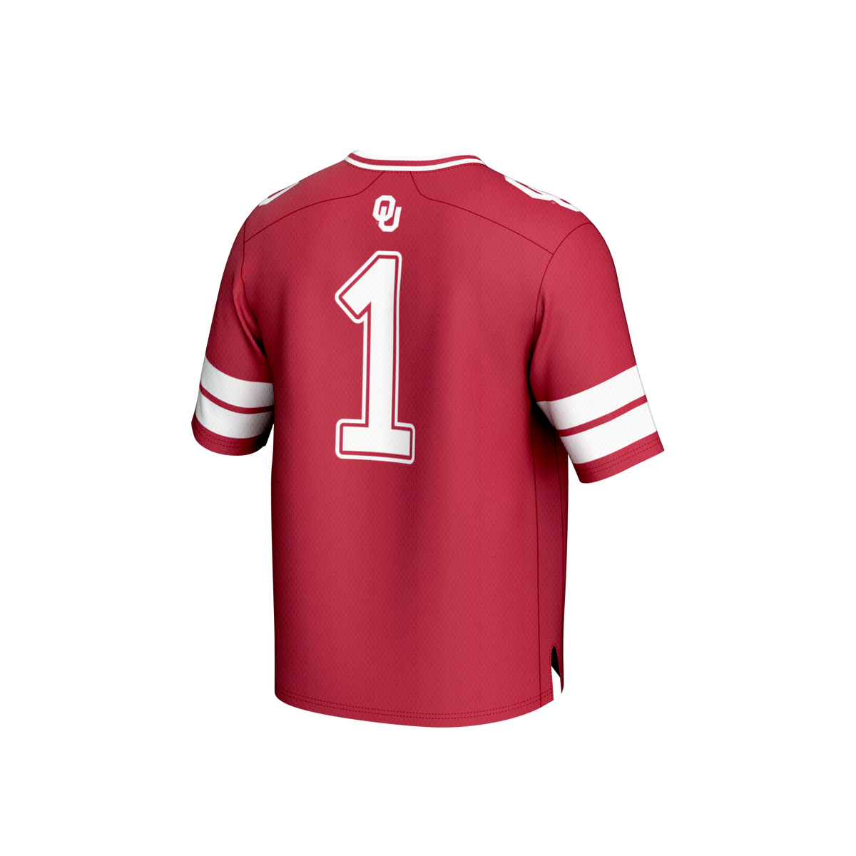 #1 Oklahoma Sooners Lightweight Collegiate Football Fashion Jersey - Crimson