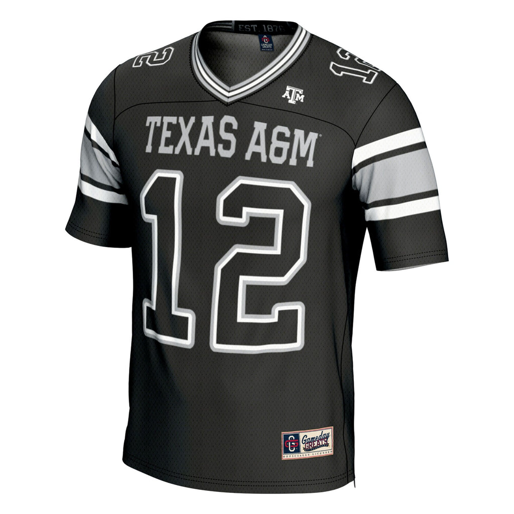 #12 Texas A&M Aggies Football Lightweight Fashion Jersey - Black