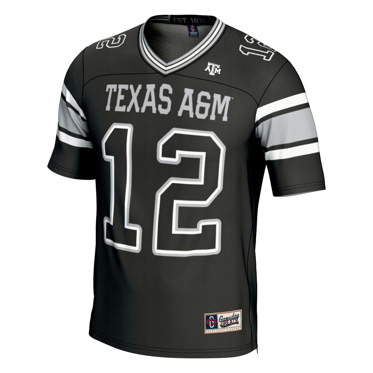 #12 Texas A&M Aggies Football Lightweight Fashion Jersey - Black