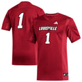 #1 Louisville Cardinals Replica Football Jersey - Red