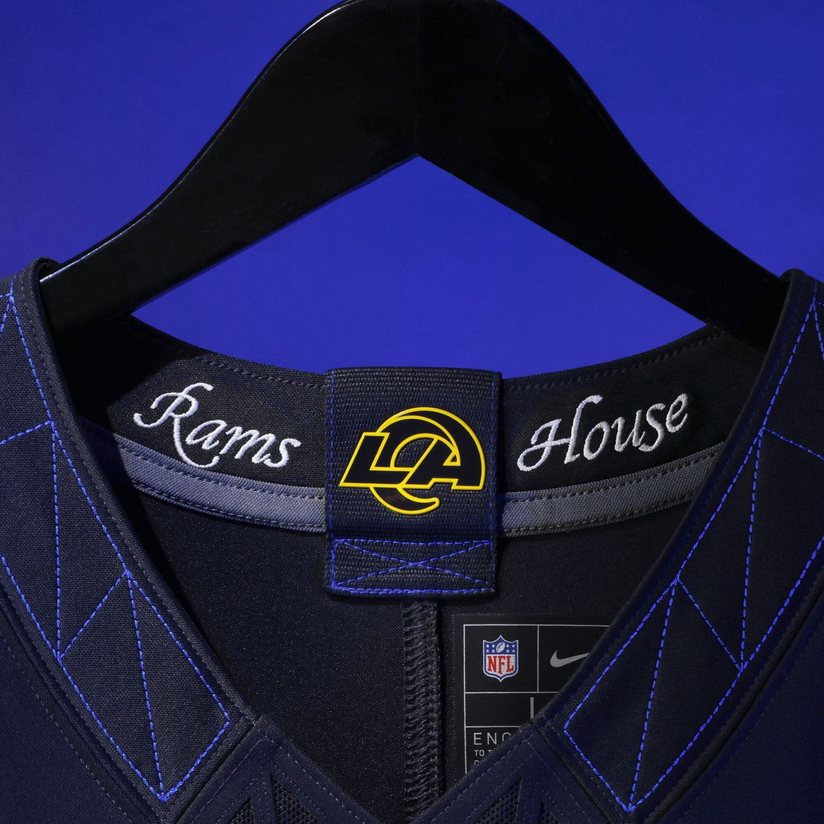 Los Angeles Rams Puka Nacua Midnight Blue 2025 Rivalries Collection Stitched Limited Jersey