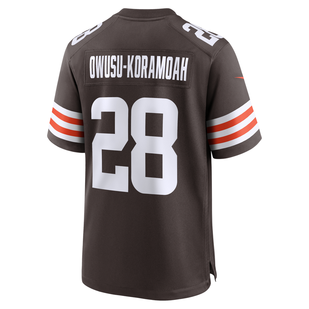 Cleveland Browns Jeremiah Owusu-Koramoah Brown Game Player Jersey