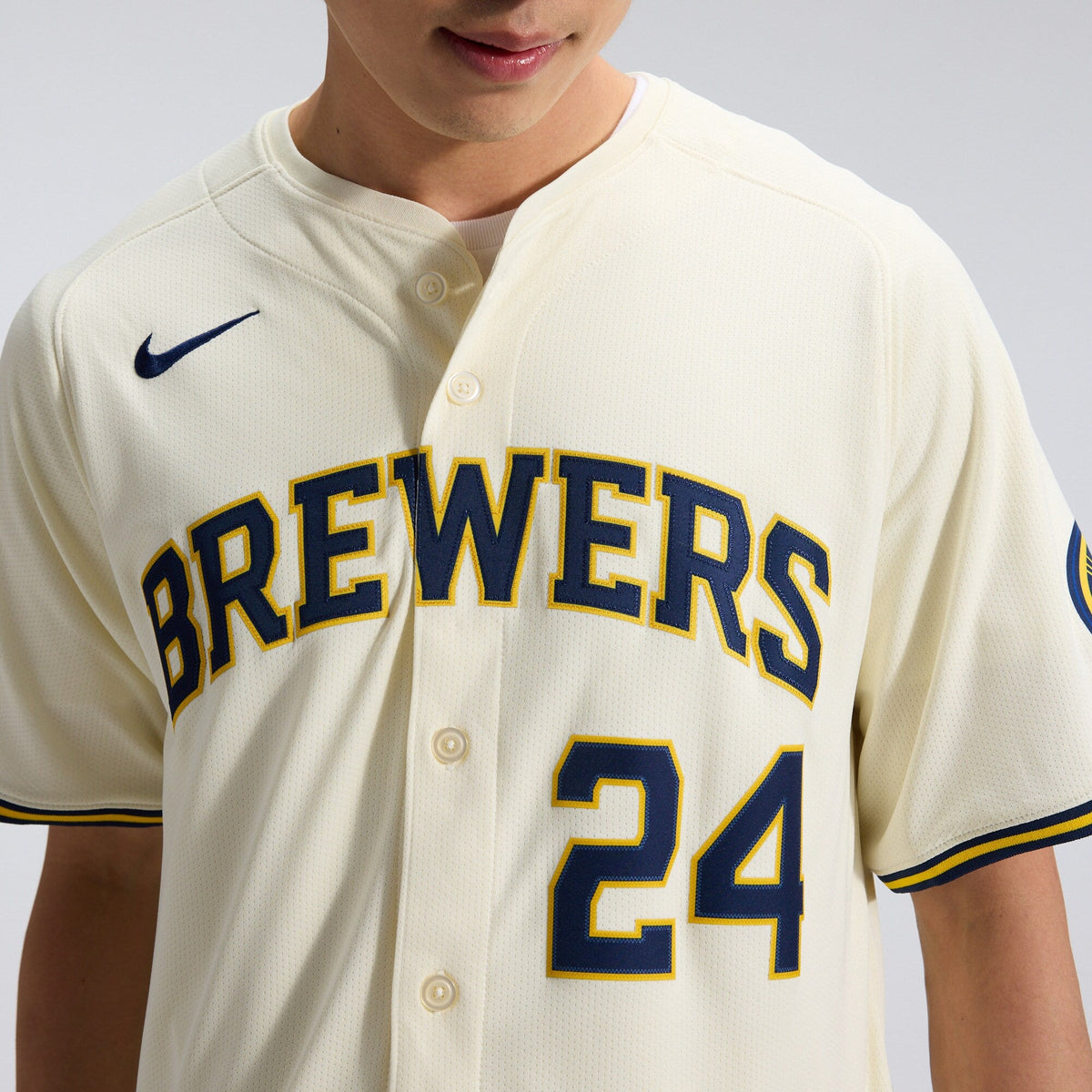 Milwaukee Brewers William Contreras Cream Home Limited Player Jersey