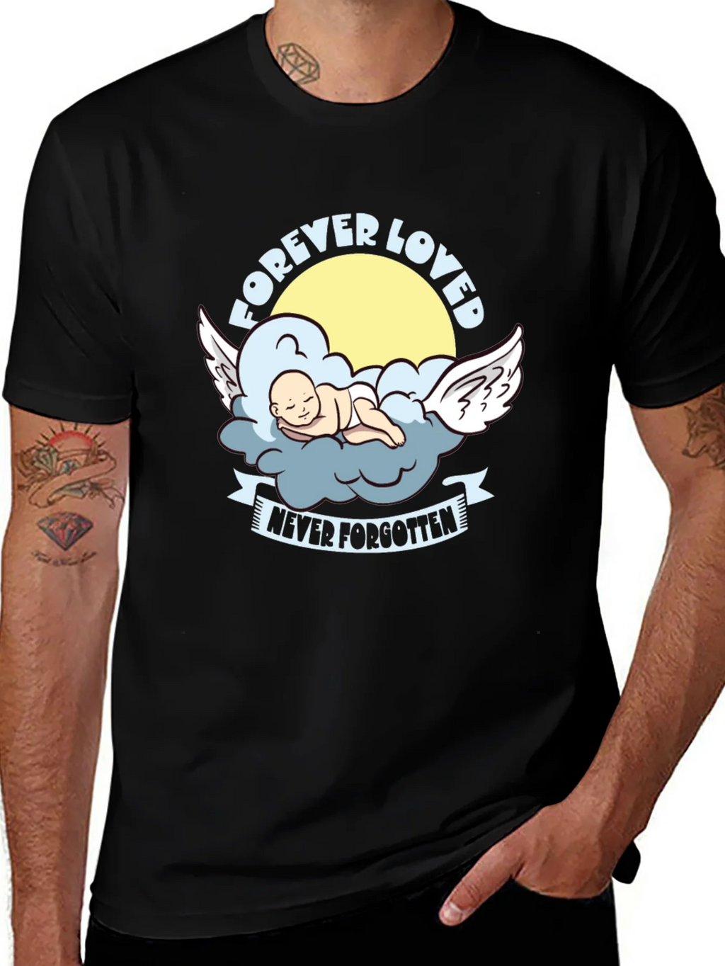 Forever Loved Baby Angel Graphic Tee