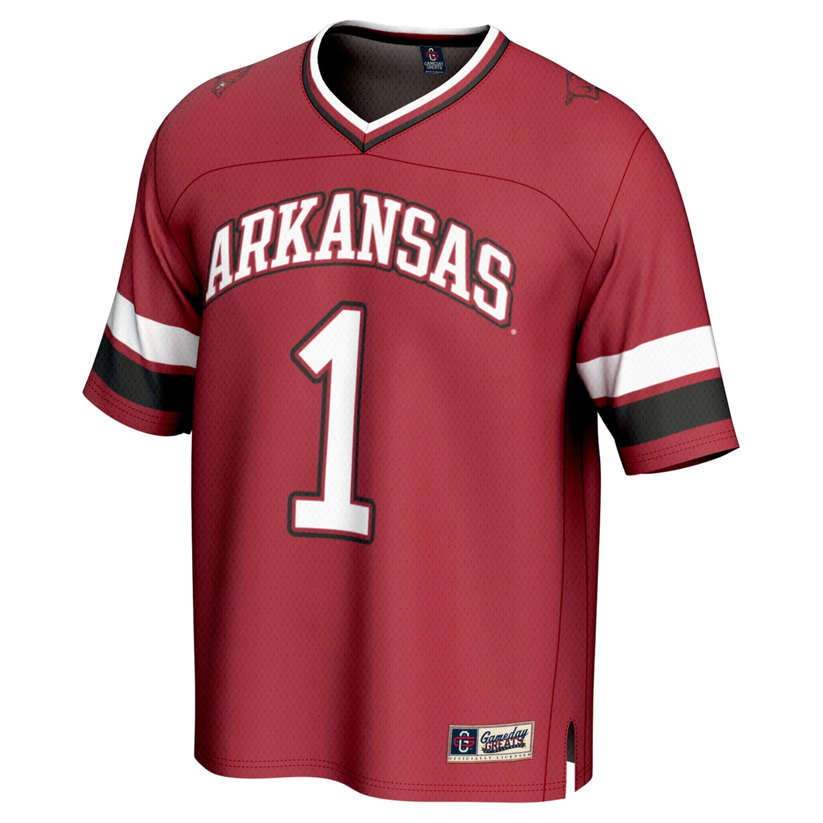 #1 Arkansas Razorbacks Lightweight Collegiate Football Fashion Jersey - Cardinal