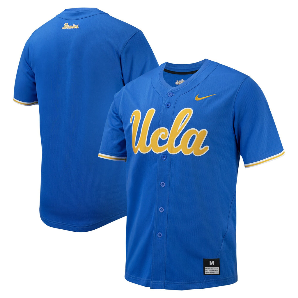 Blue UCLA Bruins Replica Full-Button Baseball Jersey
