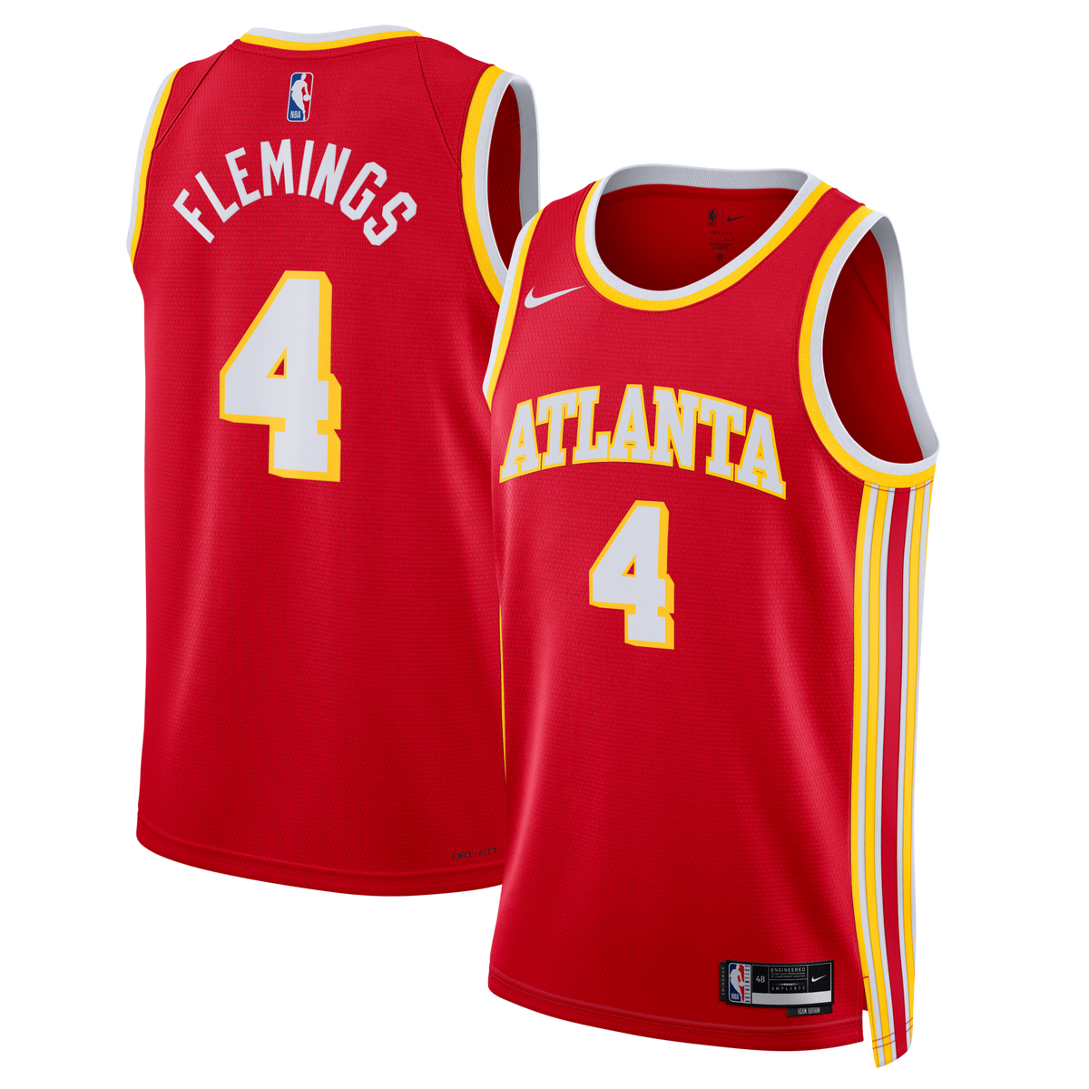 Atlanta Hawks Icon Swingman Jersey - Red - Kingston Flemings
