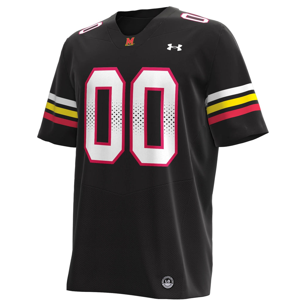 Maryland Terrapins Custom Replica Football Jersey - Black