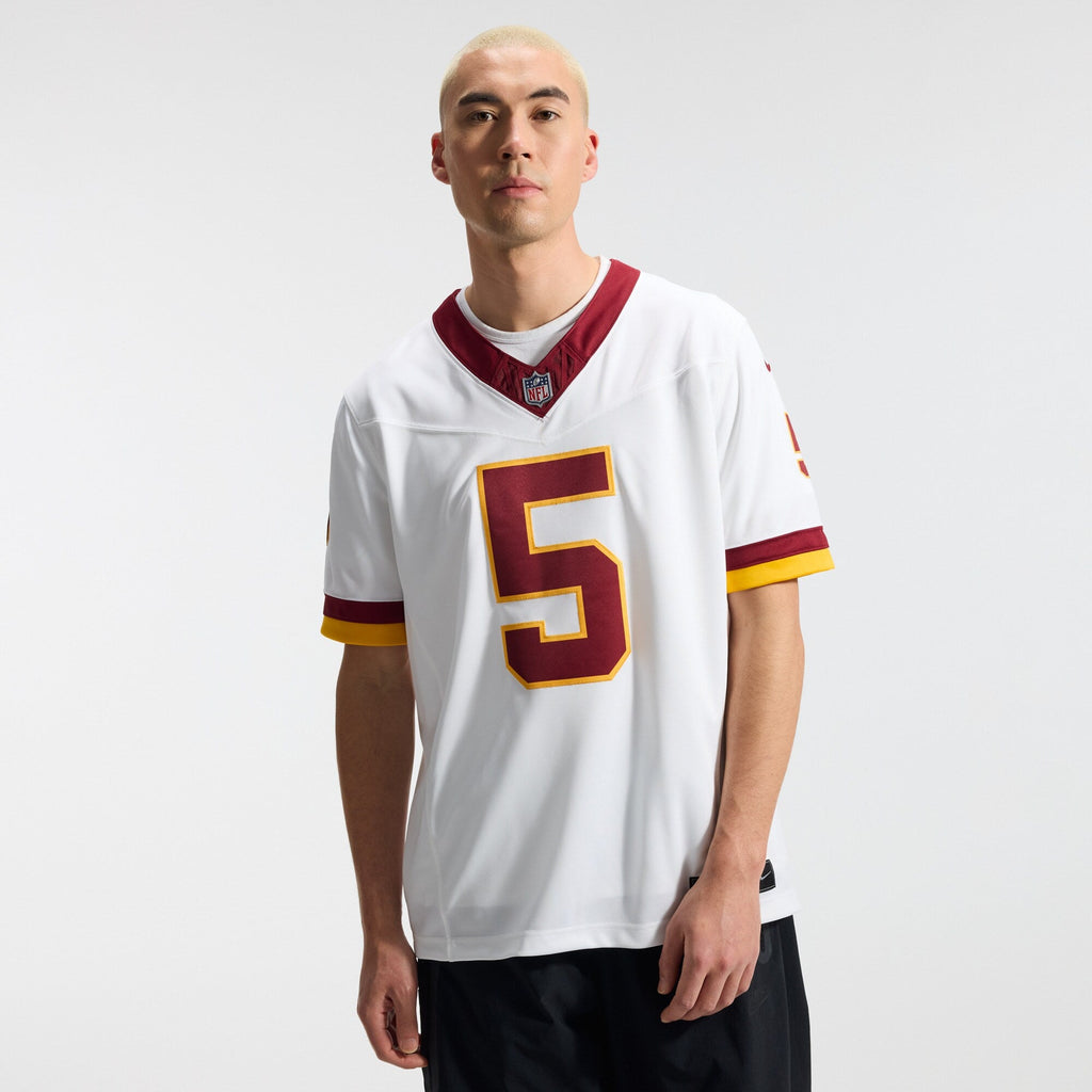 Washington Commanders Jayden Daniels White Vapor F.U.S.E. Stitched Limited Jersey