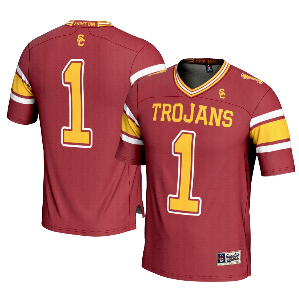 #1 USC Trojans Football Jersey - Cardinal