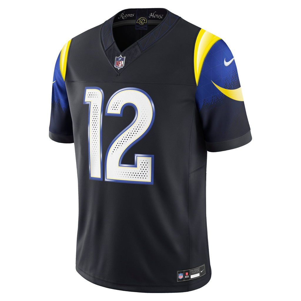 Los Angeles Rams Puka Nacua Midnight Blue 2025 Rivalries Collection Stitched Limited Jersey