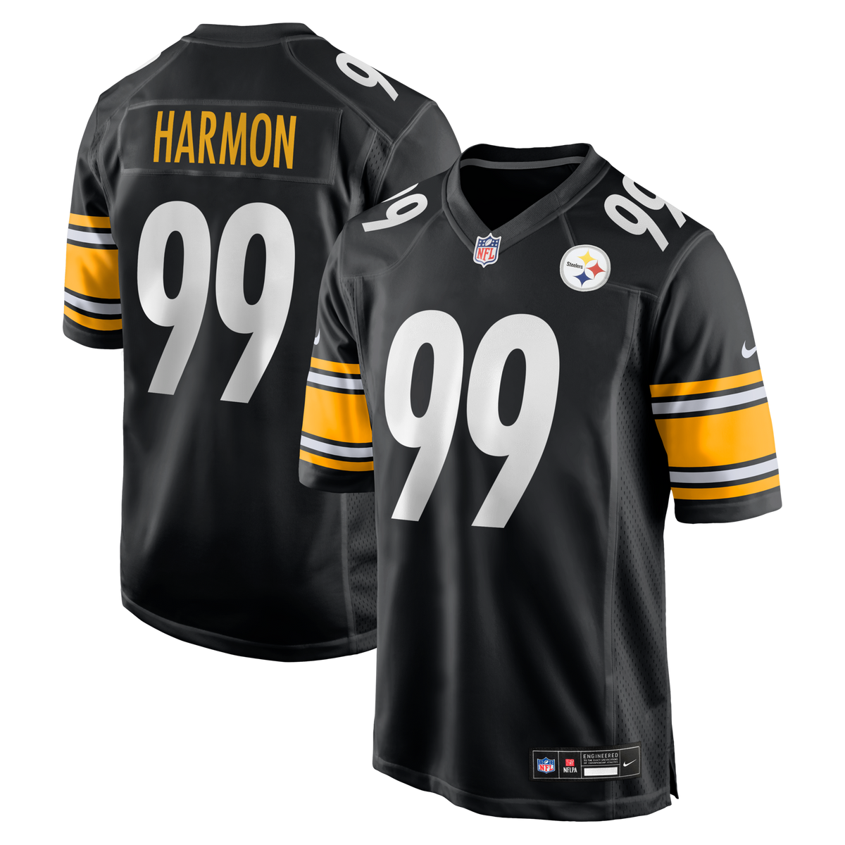 Pittsburgh Steelers Derrick Harmon Black Game Player Jersey