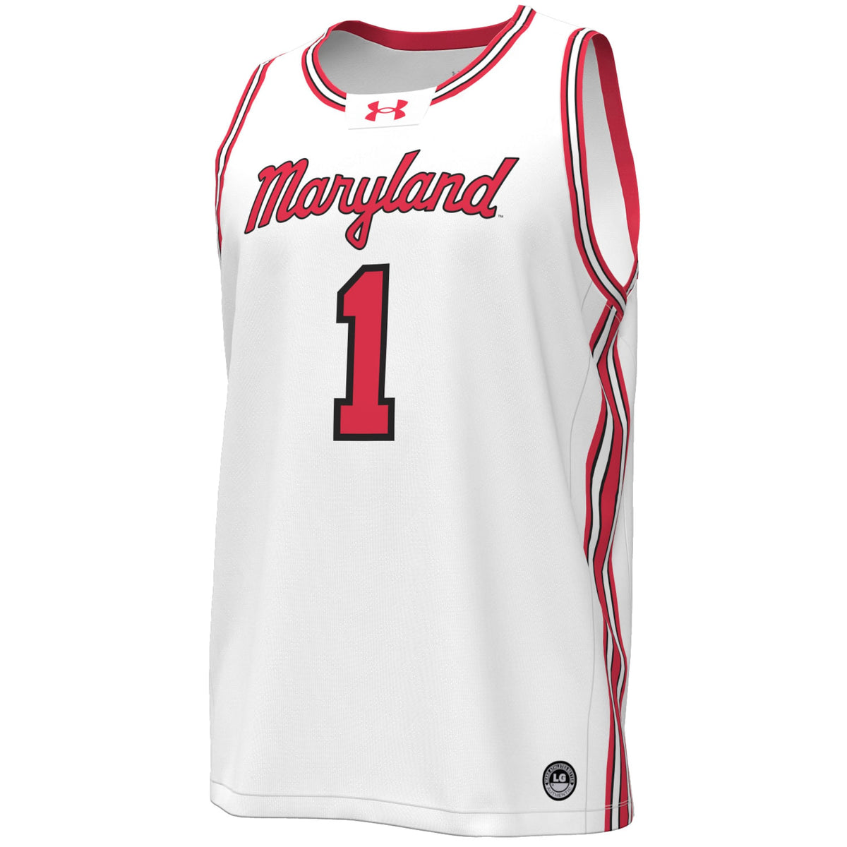#1 Maryland Terrapins Throwback Replica Basketball Jersey - White