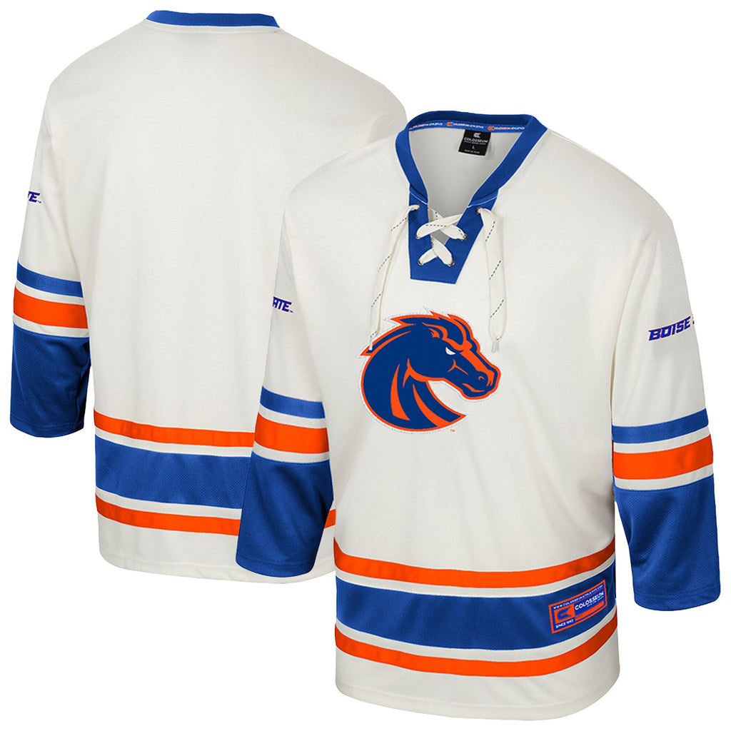Boise State Broncos Puck Proud Fashion Hockey Jersey - Cream