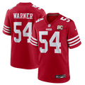 San Francisco 49ers Fred Warner Scarlet 80th Anniversary Game Jersey