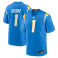 Los Angeles Chargers Number 1 Groom Powder Blue Game Jersey