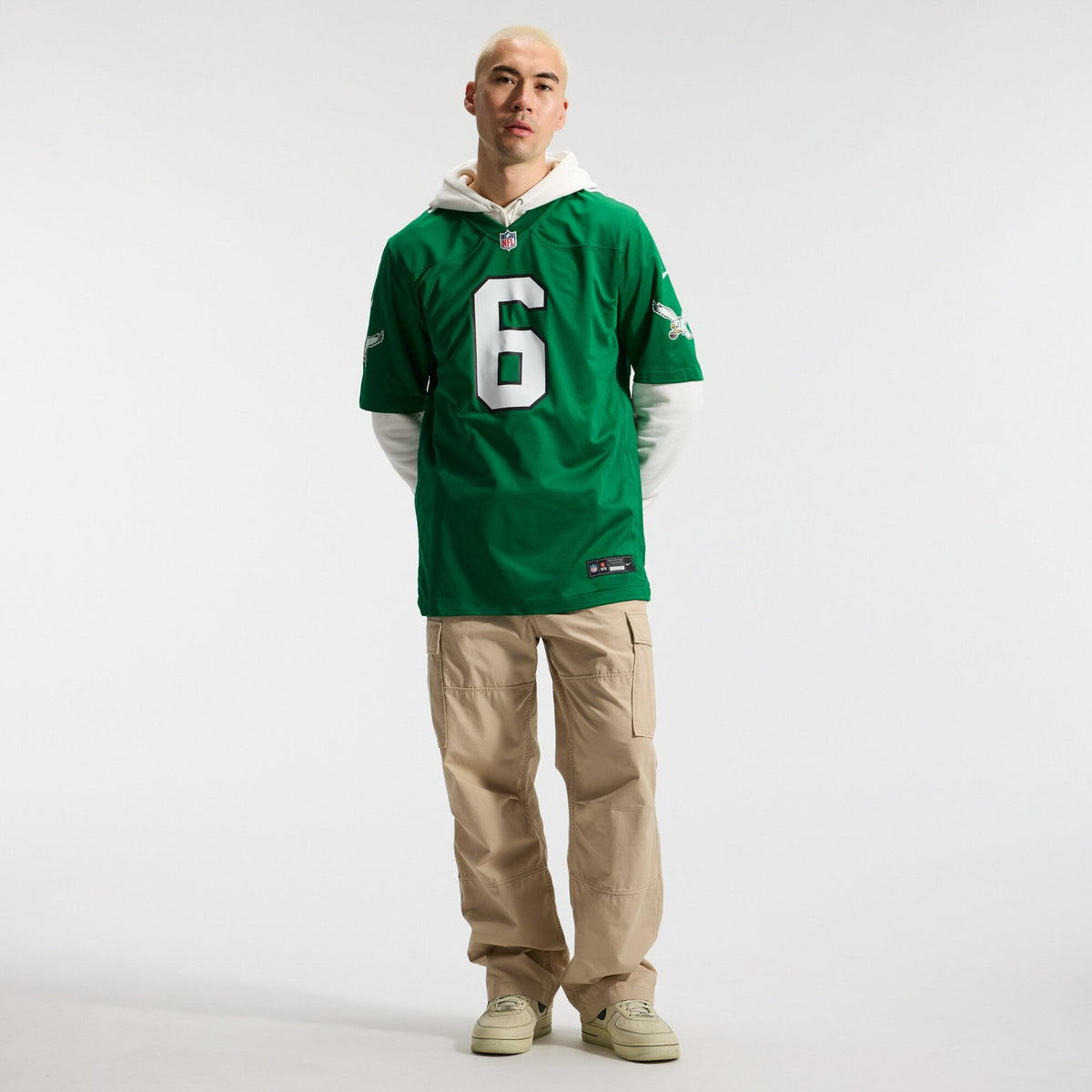 Philadelphia Eagles DeVonta Smith Kelly Green Alternate Game Player Jersey