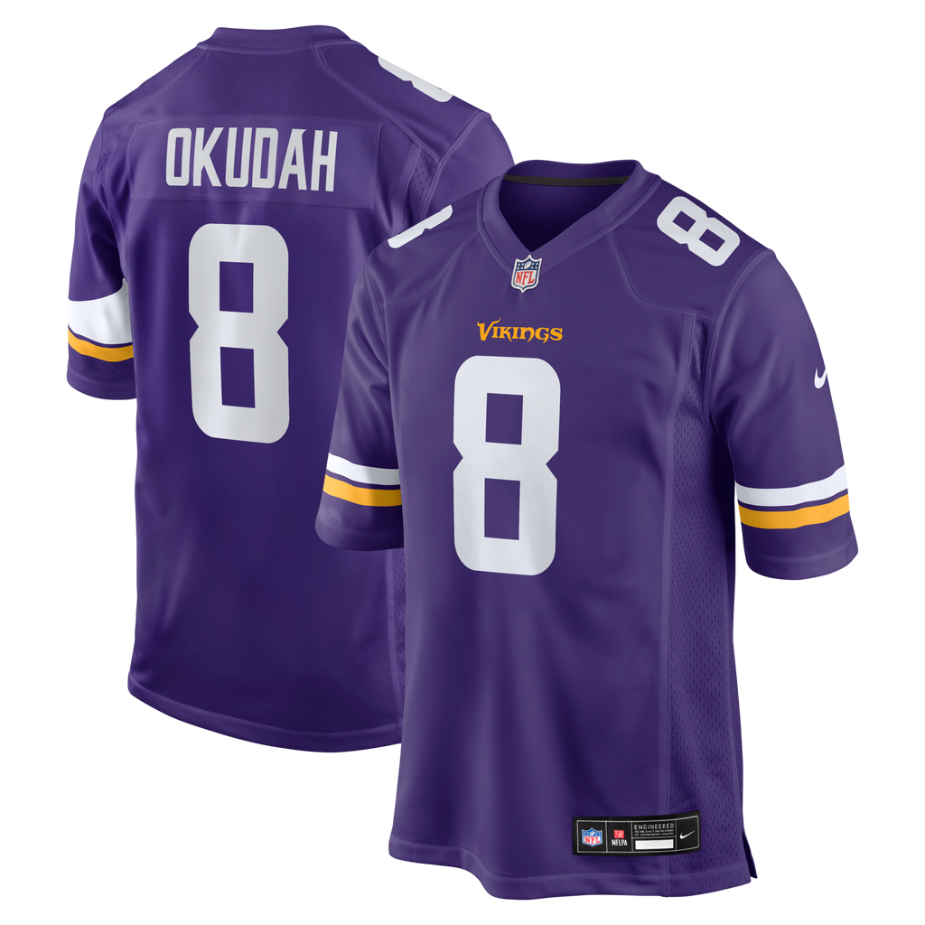 Minnesota Vikings Jeff Okudah Purple Team Game Jersey