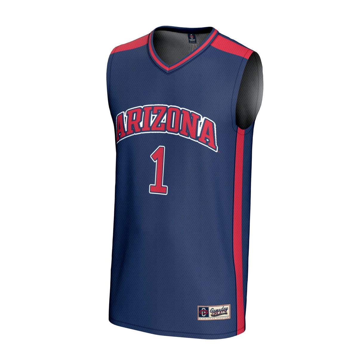 #1 Arizona Wildcats Lightweight Collegiate Basketball Fashion Jersey - Navy