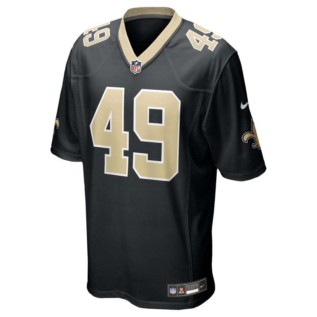 New Orleans Saints Zach Wood Black Game Jersey