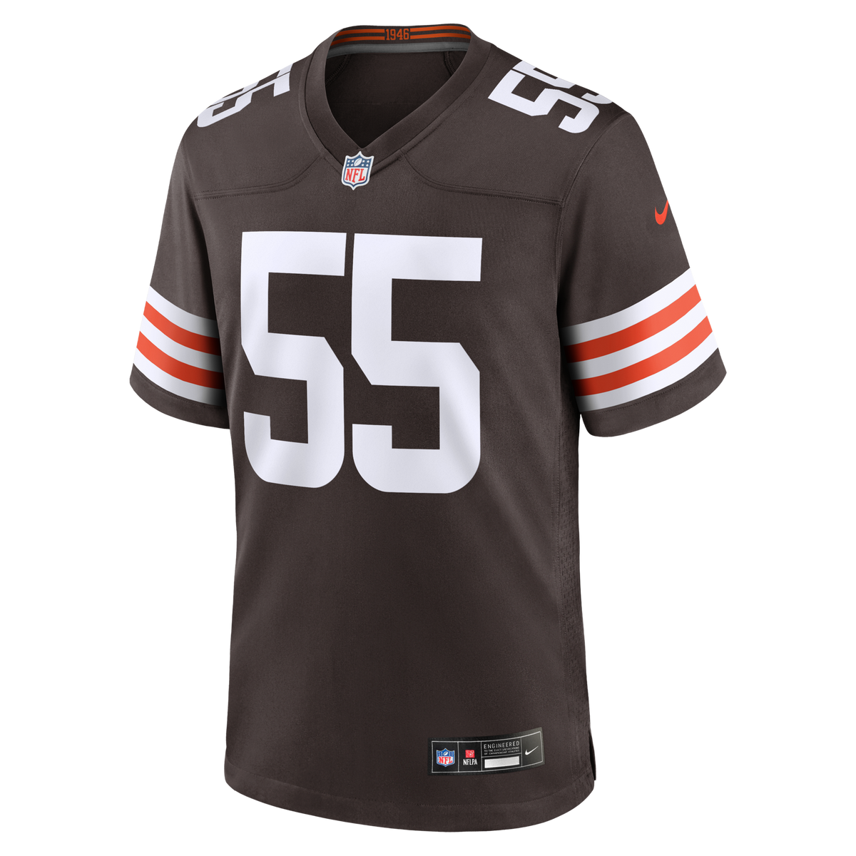 Cleveland Browns Spencer Fano Brown 2026 NFL Draft First Round Pick No. 9 Team Game Jersey