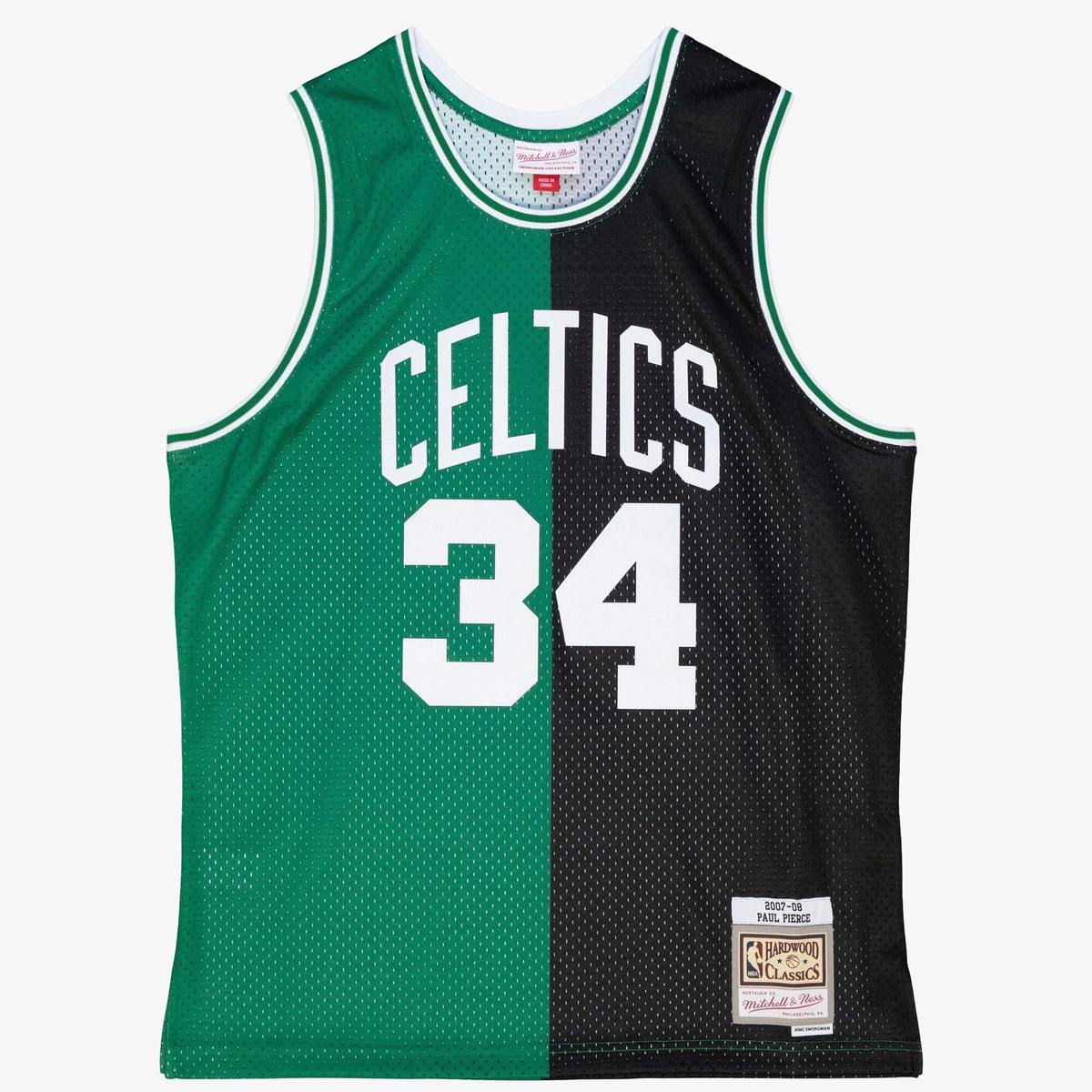 Boston Celtics Paul Pierce 2007 Split Swingman Jersey - Black/Green