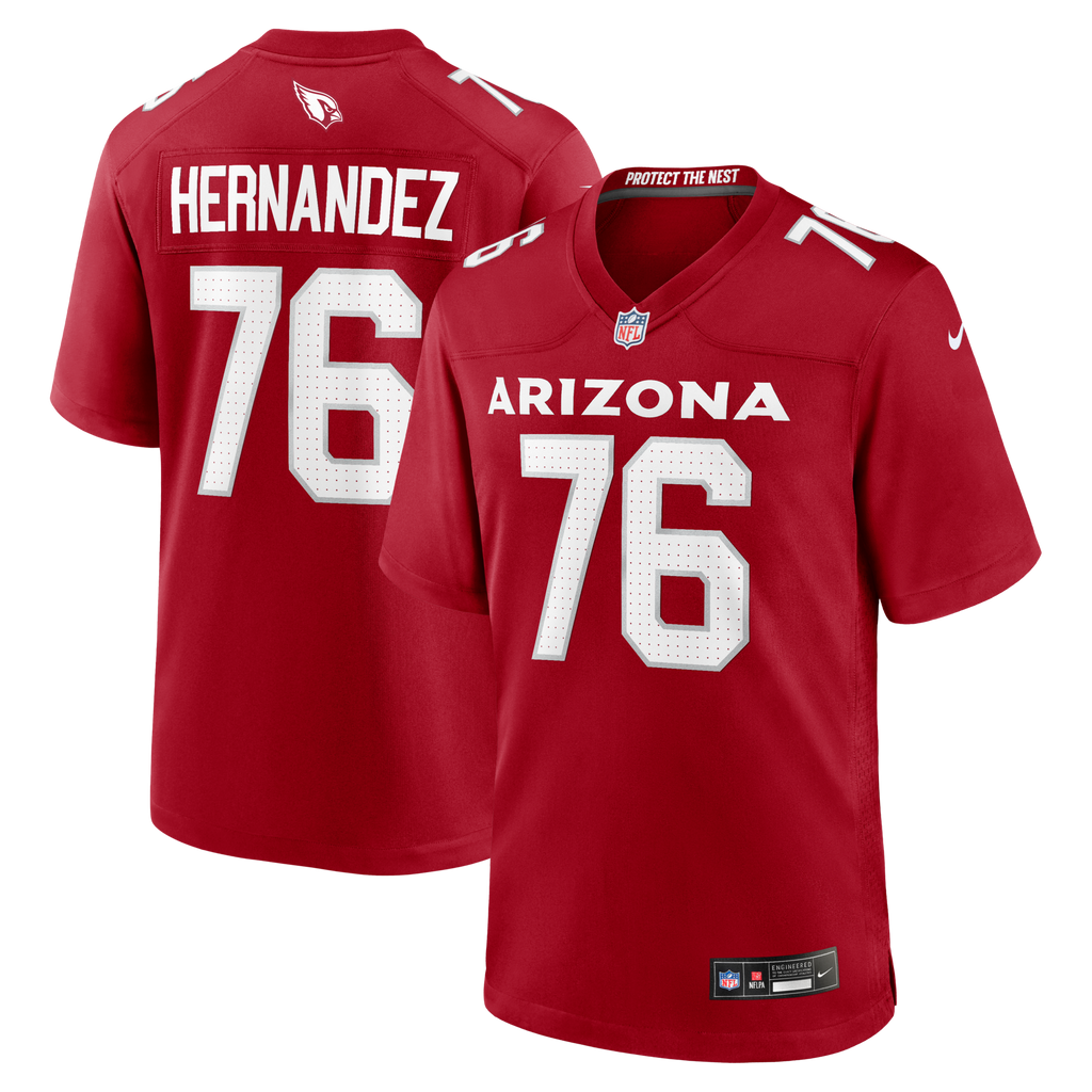 Arizona Cardinals Will Hernandez Cardinal Team Game Jersey