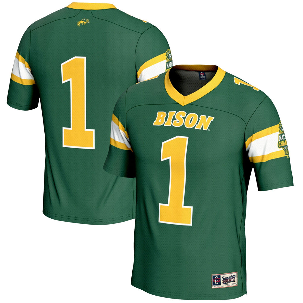 #1 NDSU Bison 2024 NCAA FCS Football National Champions Lightweight Fashion Jersey - Green