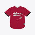 Arkansas Razorbacks Mesh Button-Up Batting Practice Baseball Jersey - Cardinal