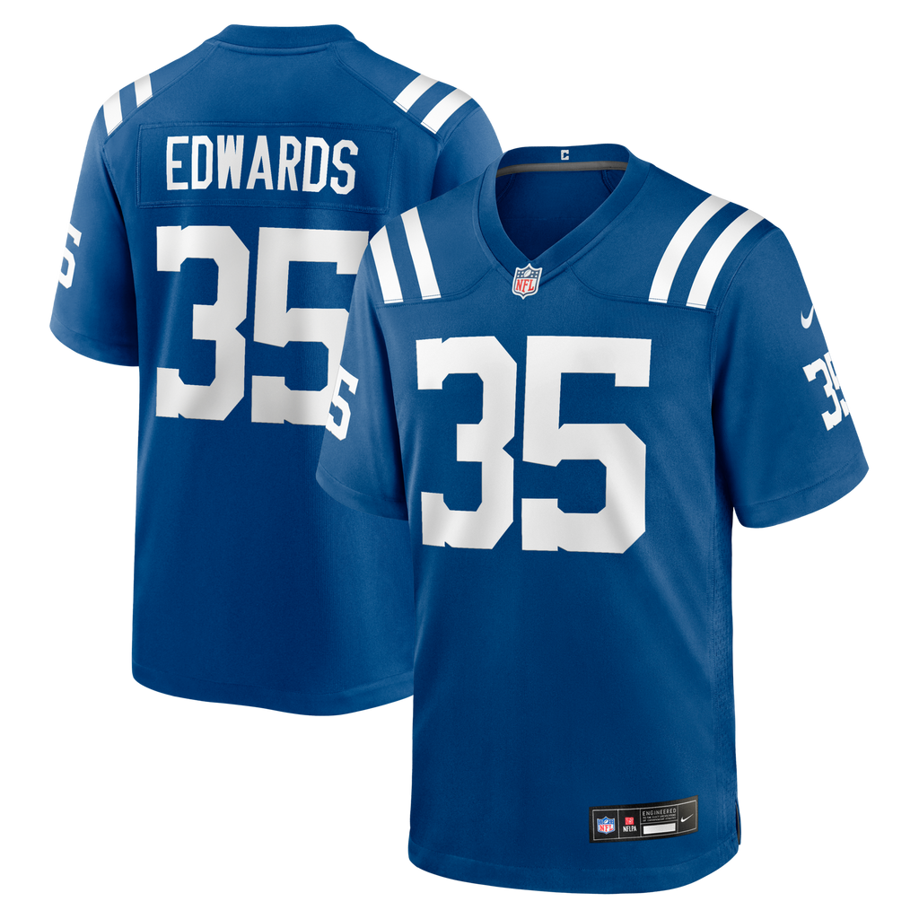 Indianapolis Colts Johnathan Edwards Royal Team Game Jersey