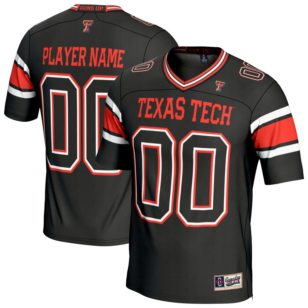 Texas Tech Red Raiders Personalized Football Fashion Jersey - Black