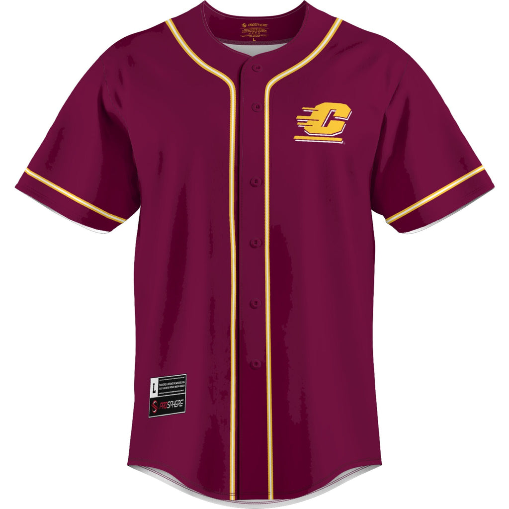 Central Michigan Chippewas Lightweight Baseball Jersey - Maroon