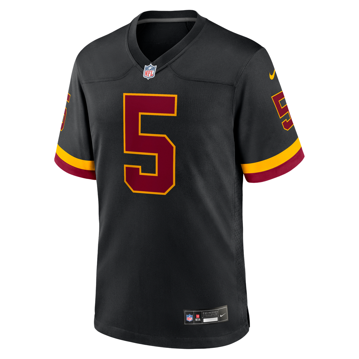 Hail Raiser Washington Commanders Jayden Daniels Black Alternate Game Jersey