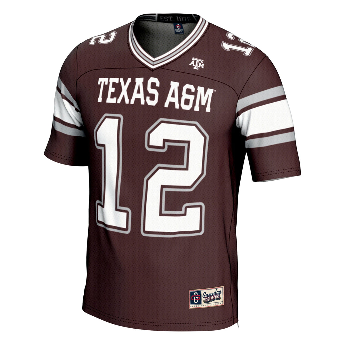 #12 Texas A&M Aggies Football Lightweight Fashion Jersey - Maroon