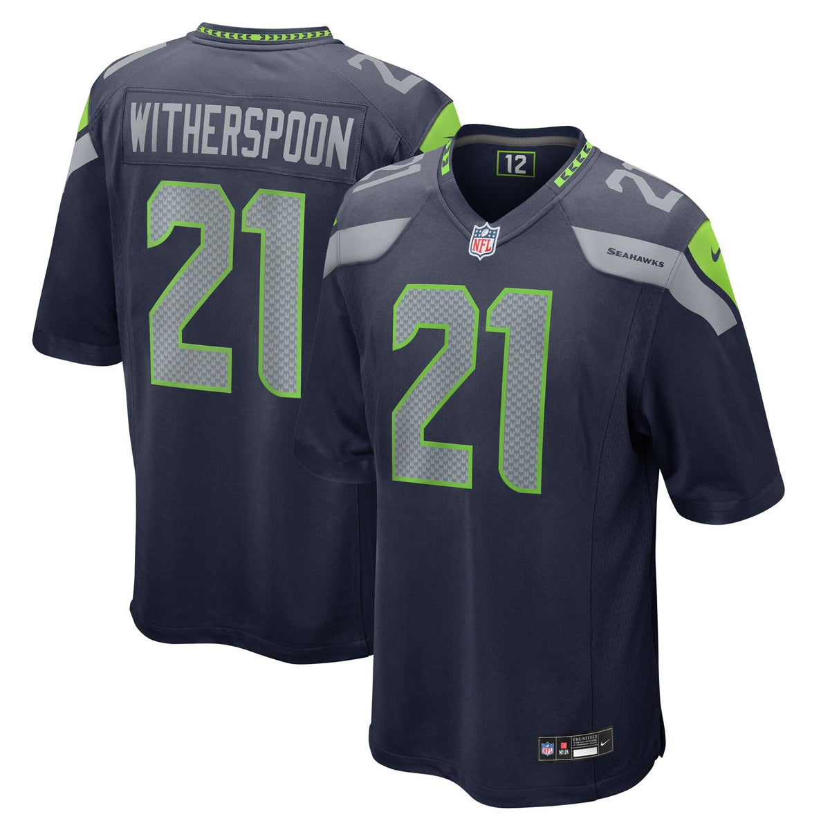Seattle Seahawks Devon Witherspoon College Navy Game Jersey
