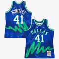 Dallas Mavericks Dirk Nowitzki 1998 Hyper Hoops Swingman Jersey - Blue