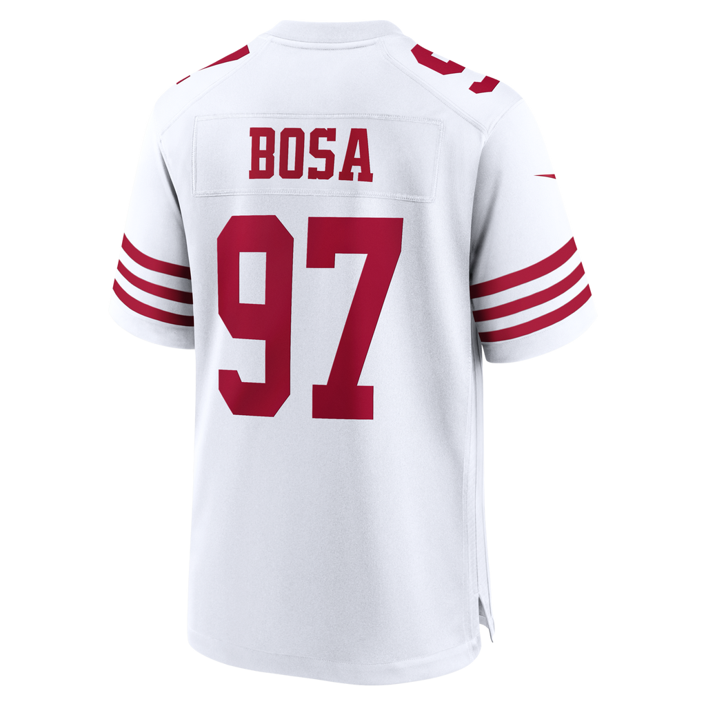 San Francisco 49ers Nick Bosa White 80th Anniversary Game Jersey