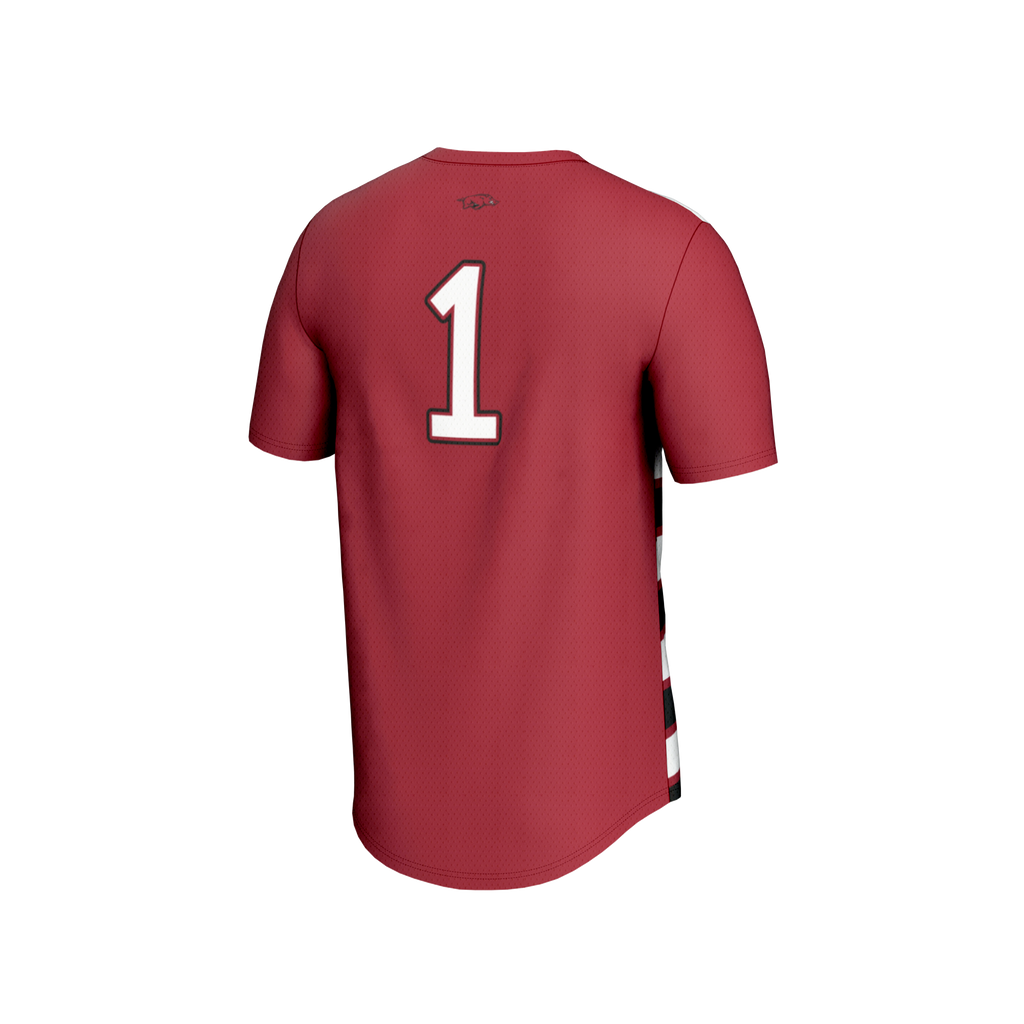 #1 Arkansas Razorbacks Lightweight Soccer Fashion Jersey - Cardinal