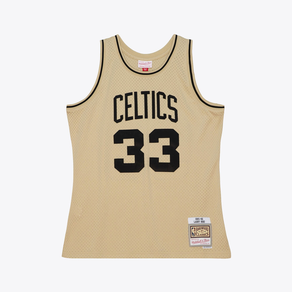 Boston Celtics Larry Bird 1985 Swingman Jersey - Khaki