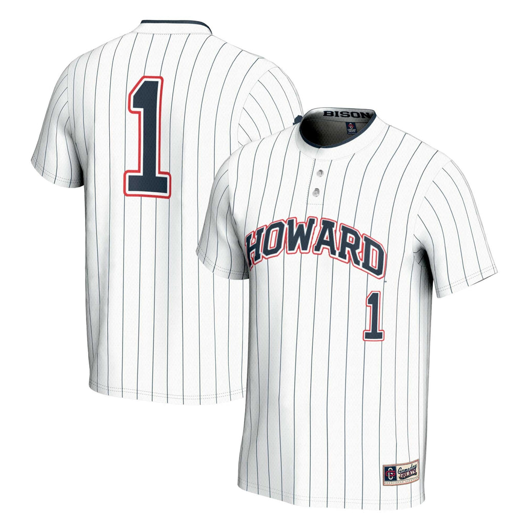 #1 Howard Bison Lightweight Softball Jersey - White